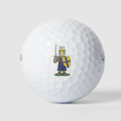 Cute Medieval Knight Golfballen (Voorkant)