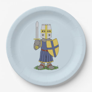 Cute Medieval Knight Papieren Bordje
