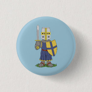 Cute Medieval Knight Ronde Button 3,2 Cm