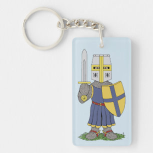 Cute Medieval Knight Sleutelhanger