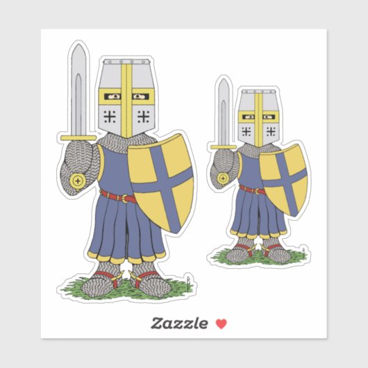 Cute Medieval Knight Sticker (Vel)