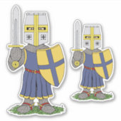 Cute Medieval Knight Sticker (Voorkant)