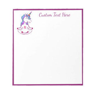 Cute Meditating Unicorn Zen Yoga Lotus Namaste Notitieblok
