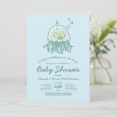 Cute méduse Baby shower Kawaii Invitation (Debout devant)
