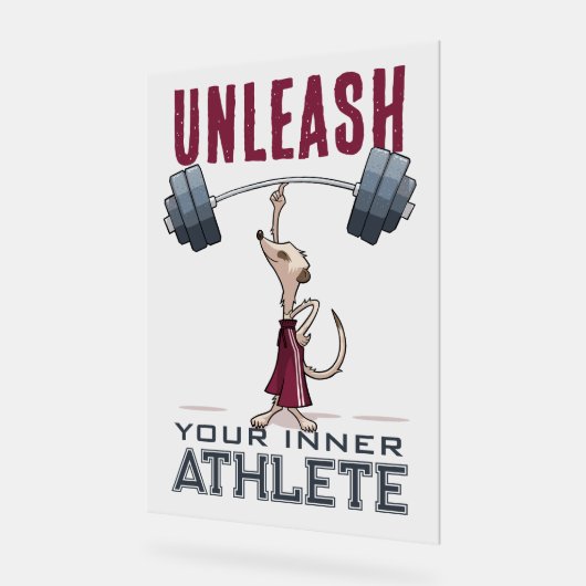 Cute Meerkat dévoile votre dessin d'athlète intéri (Angle)