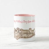 Cute meerkat famille Mère's Day mug (Centre)