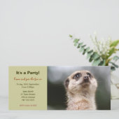 Cute Meerkat Party Invitation Kaart (Staand voorkant)