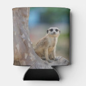Cute Meerkat Sat on Tree Blikjeskoeler (Achterkant)