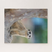 Cute Meerkat Sat on Tree Legpuzzel (Horizontaal)