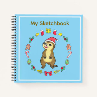 Cute Meerkat Sinterklaas muts Kerst Notebook Notitieboek
