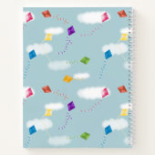 Cute Meerkleurige Vliegende Vliegers Kids Monogram Notitieboek (Achterkant)