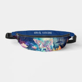 Cute meiden unicorn voegen naam toe heuptasje (Voorkant)