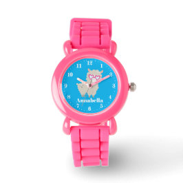 Cute meiden voegen naam lama toe horloge
