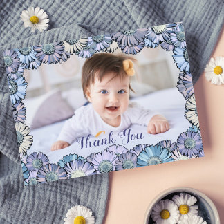 Cute meisjesachtig bloemmotief in pasteltinten Boh Briefkaart