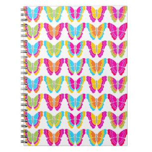 Cute Meisjesachtig Multikleur Regenboog Vlinder Pa Notitieboek