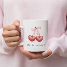 Cute Meisjesachtige Rode & Roze Kersen Hart Strik