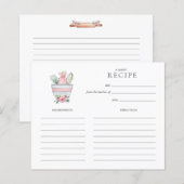 Cute mélange bol avec ustensiles Carte de recettes (Devant / Derrière)