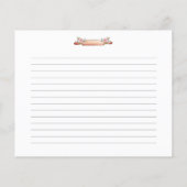 Cute mélange bol avec ustensiles Carte de recettes (Dos)