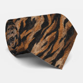 Cute Men Gifts Tiger Print Stropdas (Opgerold)