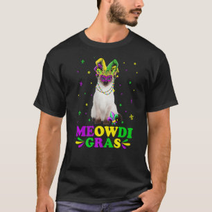 Cute Meowdi Gras Siamese Cat Carnival Masker Mardi T-shirt