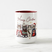 Cute Meowy Christmas Catmas Personalized Cat Mug (Centre)