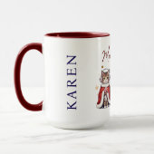 Cute Meowy Christmas Catmas Personalized Cat Mug (Gauche)