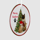 Cute Meowy kerstkat Friends Ornament (voorkant)