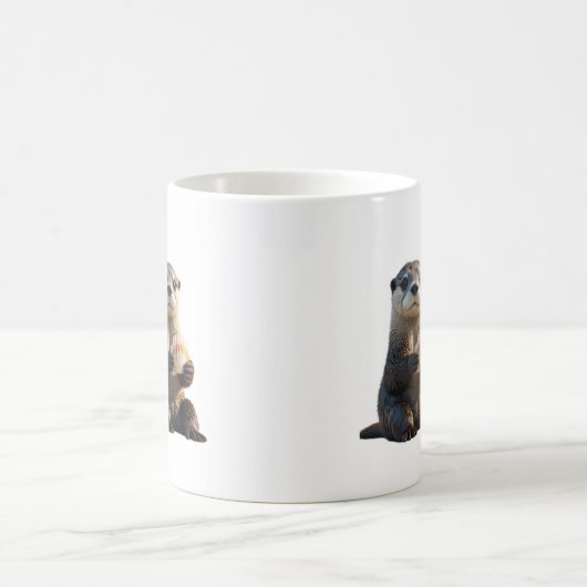 Cute Mer Otter Café Mug (Centre)