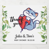 Cute Merci Baby shower Liquor Étiquette bouteille (Étiquettes simples)