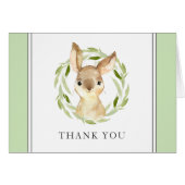 Cute Merci de lapin d'aquarelle (Devant horizontal)