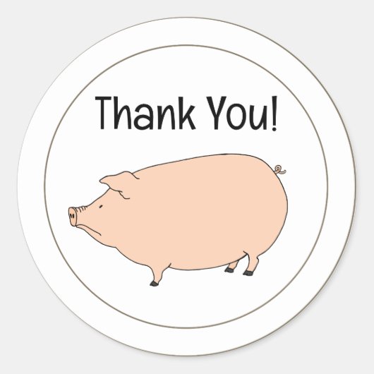 Cute Merci de porc Étiquettes (Devant)