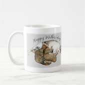 Cute Mère chat et chatons coutume Mug (Gauche)