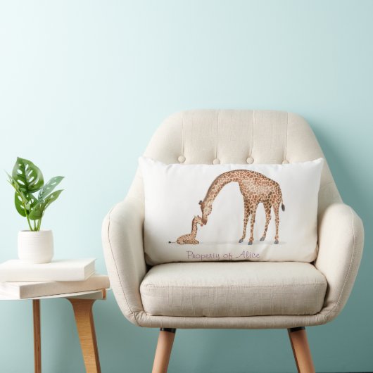 Cute mère et bébé girafe pouponnière coussin (Chaise)