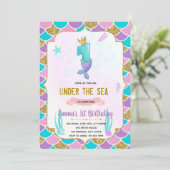 Cute mermaid 1ère invitation anniversaire (Debout devant)