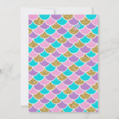 Cute mermaid 8e anniversaire invitation (Dos)