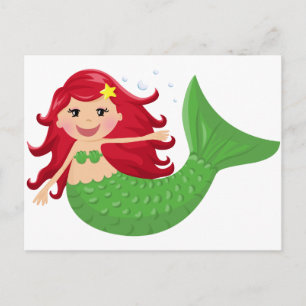 Cute Mermaid Briefkaart