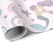 Cute Mermaid Cadeaupapier (Rol Hoek)