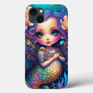 Cute Mermaid Fantasy Art iPhone 13 Hoesje