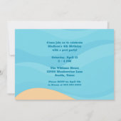 Cute Mermaid Girl Custom Birthday Party Invitation (Dos)