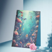 Cute Mermaid Invitation de fête d'anniversaire