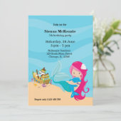 Cute Mermaid Kaart (Staand voorkant)