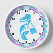 Cute Mermaid meisjes klok (Voorkant)