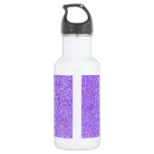 Cute Mermaid Paars Glitter Personalized Waterfles (Achterkant)