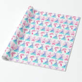 Cute Mermaid Personalized Birthday Cadeaupapier (Uitgerold)