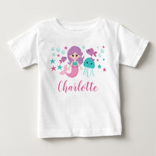 Cute Mermaid Personalized Girl (Voorkant)