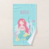    Cute Mermaid Pink en Mint  Handdoek (Handdoek)