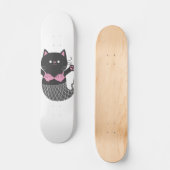 Cute mermaid silhouette - Kies een achterkleur Skateboard (Voorkant)