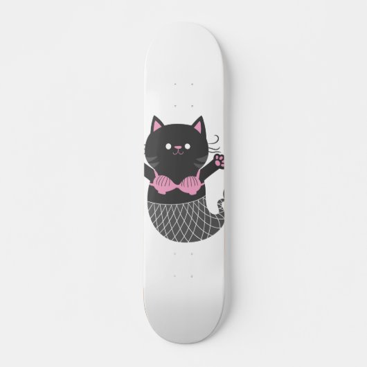 Cute mermaid silhouette - Kies een achterkleur Skateboard (Voorkant)