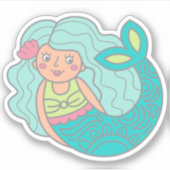 Cute Mermaid Sticker (Voorkant)