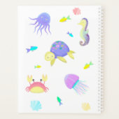 Cute Mermaid under Zee Neon Planner (Achterkant)